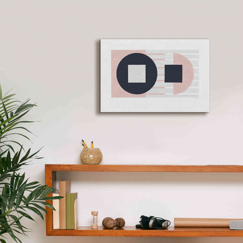 Image of 'Laterally Speaking Pink' by Mike Schick, Giclee Canvas Wall Art,18 x 12