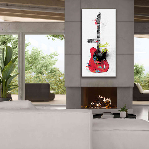Image of 'Garage Band I Graffiti' by Mike Schick, Giclee Canvas Wall Art,30 x 60