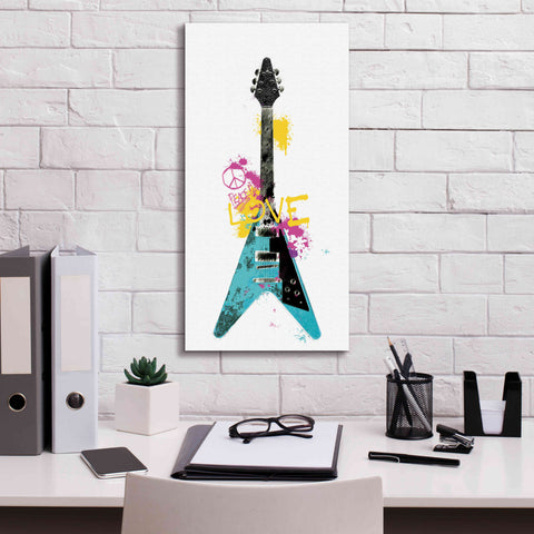 Image of 'Garage Band III Graffiti' by Mike Schick, Giclee Canvas Wall Art,12 x 24