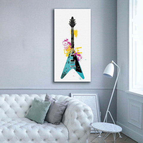 Image of 'Garage Band III Graffiti' by Mike Schick, Giclee Canvas Wall Art,30 x 60