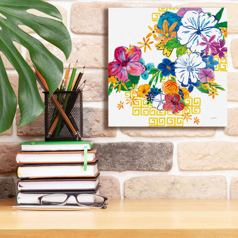 Image of 'Flower Power II' by Mike Schick, Giclee Canvas Wall Art,12x12