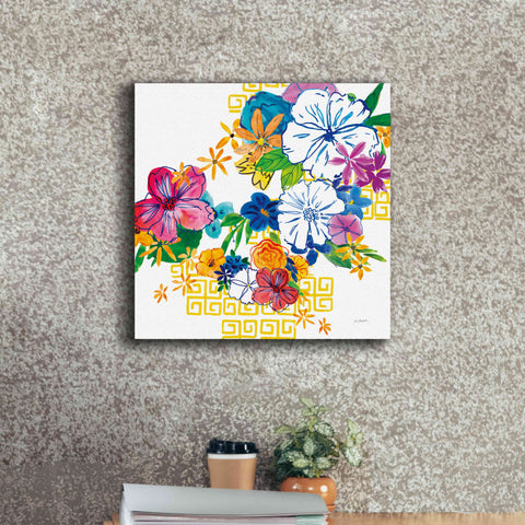 Image of 'Flower Power II' by Mike Schick, Giclee Canvas Wall Art,18x18