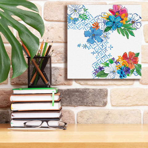 Image of 'Flower Power V' by Mike Schick, Giclee Canvas Wall Art,12x12