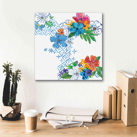 Image of 'Flower Power V' by Mike Schick, Giclee Canvas Wall Art,18x18