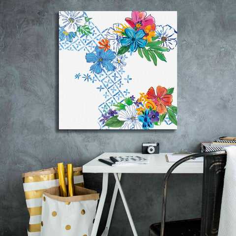 Image of 'Flower Power V' by Mike Schick, Giclee Canvas Wall Art,26x26