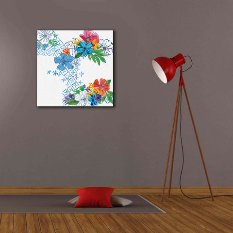 Image of 'Flower Power V' by Mike Schick, Giclee Canvas Wall Art,26x26