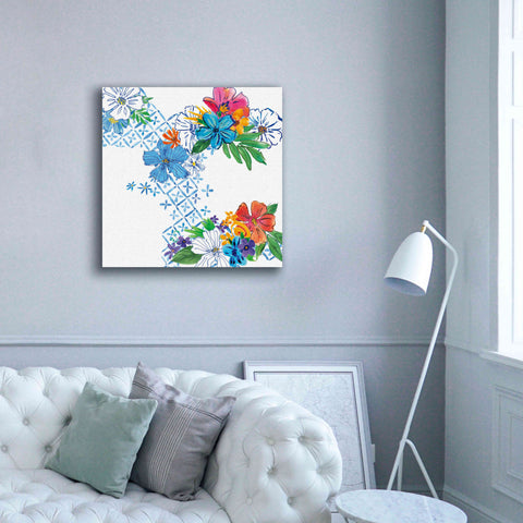 Image of 'Flower Power V' by Mike Schick, Giclee Canvas Wall Art,37x37