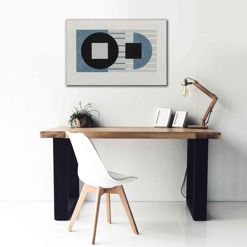 Image of 'Laterally Speaking Blue' by Mike Schick, Giclee Canvas Wall Art,40 x 26