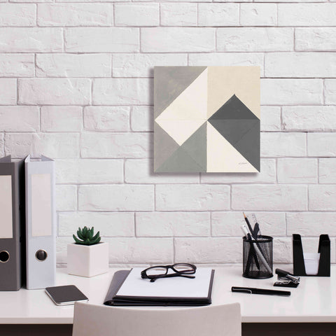 Image of 'Triangles IV Neutral Crop' by Mike Schick, Giclee Canvas Wall Art,12x12