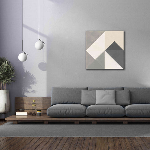 Image of 'Triangles IV Neutral Crop' by Mike Schick, Giclee Canvas Wall Art,37x37