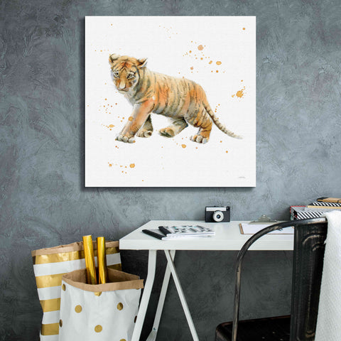 Image of 'Tiger Cub' by Katrina Pete, Giclee Canvas Wall Art,26x26