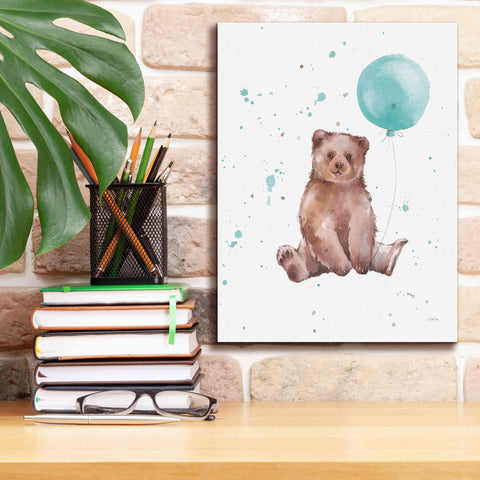 Image of 'Festive Bear' by Katrina Pete, Giclee Canvas Wall Art,12x16
