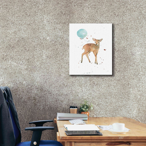 Image of 'Festive Fawn' by Katrina Pete, Giclee Canvas Wall Art,20x24