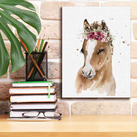 Image of 'Floral Pony' by Katrina Pete, Giclee Canvas Wall Art,12x16