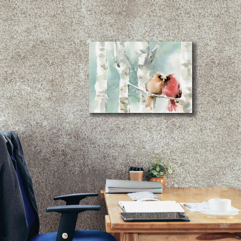 Image of 'Christmas Cardinals' by Katrina Pete, Giclee Canvas Wall Art,24x20