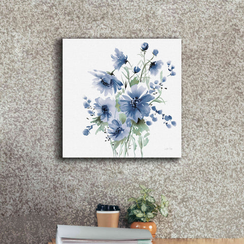 Image of 'Secret Garden Bouquet I Blue' by Katrina Pete, Giclee Canvas Wall Art,18x18