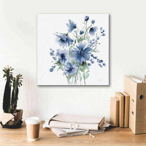 Image of 'Secret Garden Bouquet I Blue' by Katrina Pete, Giclee Canvas Wall Art,18x18