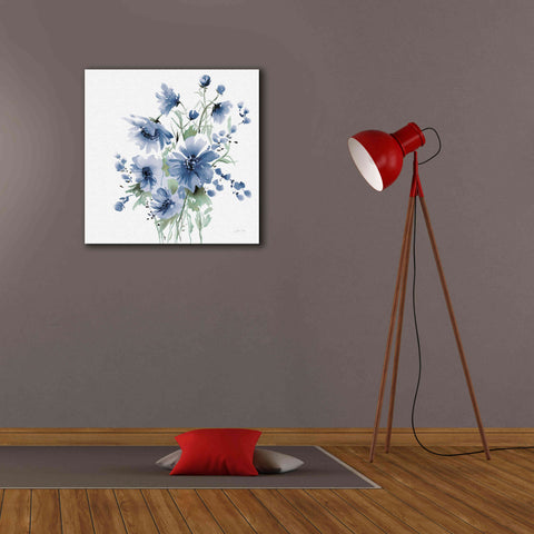 Image of 'Secret Garden Bouquet I Blue' by Katrina Pete, Giclee Canvas Wall Art,26x26
