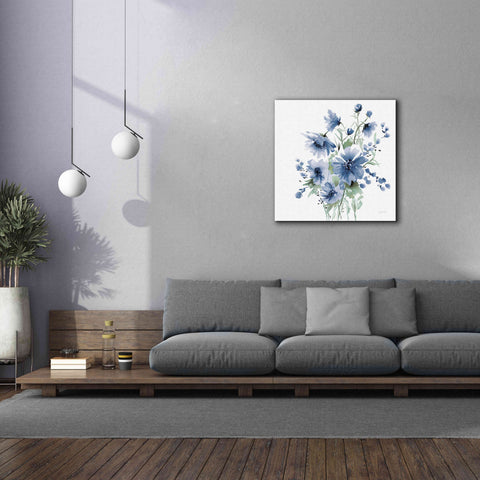 Image of 'Secret Garden Bouquet I Blue' by Katrina Pete, Giclee Canvas Wall Art,37x37