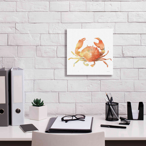 Image of 'Summertime Crab' by Katrina Pete, Giclee Canvas Wall Art,12x12