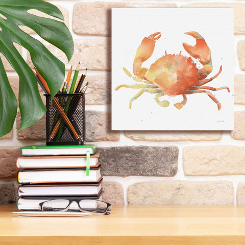 Image of 'Summertime Crab' by Katrina Pete, Giclee Canvas Wall Art,12x12