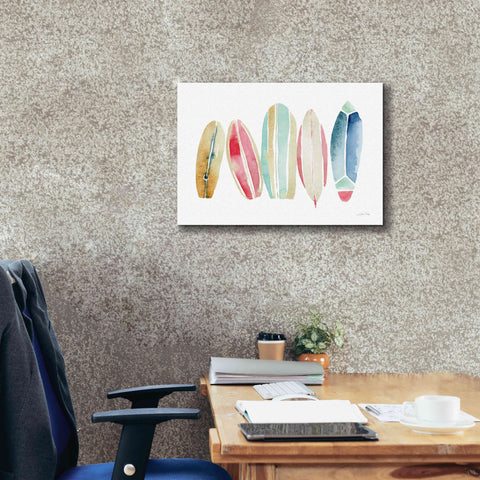 Image of 'Surfboards in a Row' by Katrina Pete, Giclee Canvas Wall Art,24x20