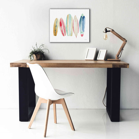 Image of 'Surfboards in a Row' by Katrina Pete, Giclee Canvas Wall Art,24x20