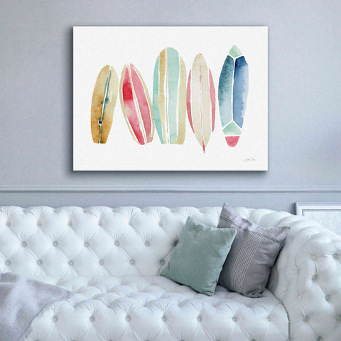 Image of 'Surfboards in a Row' by Katrina Pete, Giclee Canvas Wall Art,54x40