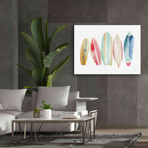 Image of 'Surfboards in a Row' by Katrina Pete, Giclee Canvas Wall Art,54x40