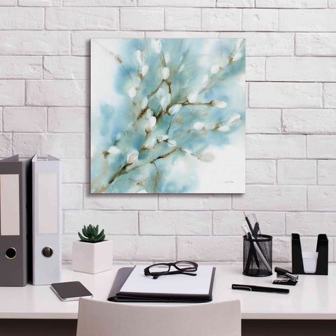 Image of 'Pussy Willows Square' by Katrina Pete, Giclee Canvas Wall Art,18x18