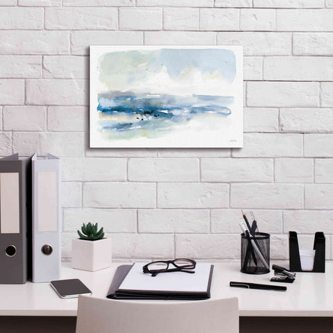 Image of 'Shoreline Blues I' by Katrina Pete, Giclee Canvas Wall Art,18x12