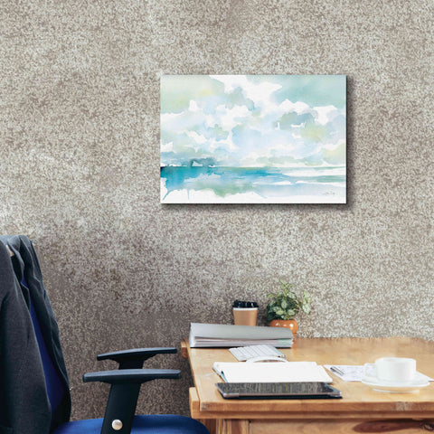 Image of 'Ocean Dreaming Pale Blue' by Katrina Pete, Giclee Canvas Wall Art,26x18