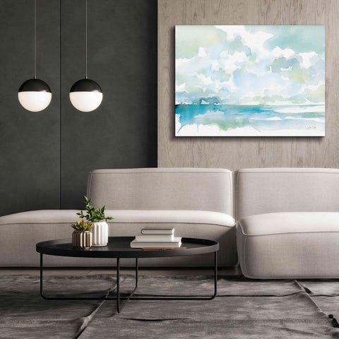 Image of 'Ocean Dreaming Pale Blue' by Katrina Pete, Giclee Canvas Wall Art,54x40