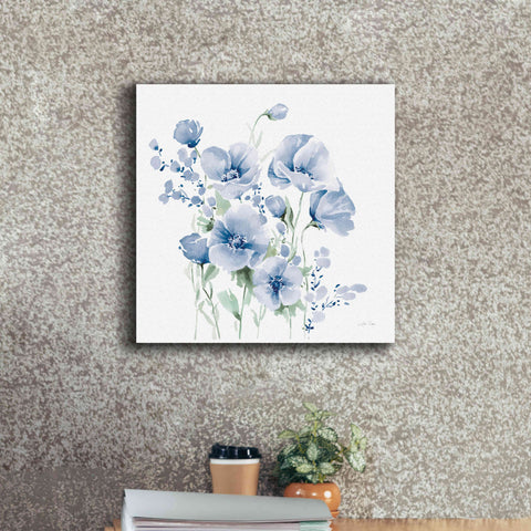 Image of 'Secret Garden Bouquet II Blue Light' by Katrina Pete, Giclee Canvas Wall Art,18x18