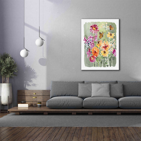 Image of 'Monarchs and Blooms' by Katrina Pete, Giclee Canvas Wall Art,40x54