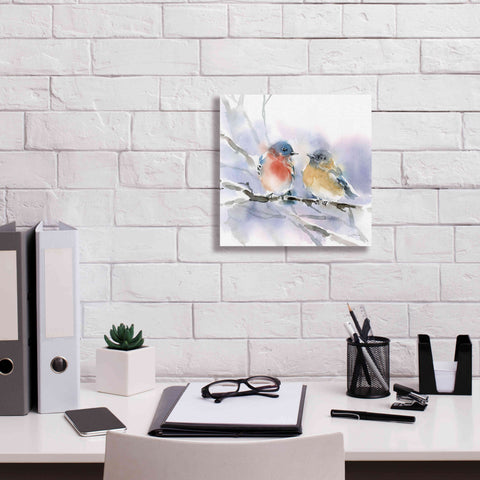Image of 'Bluebird Pair' by Katrina Pete, Giclee Canvas Wall Art,12x12