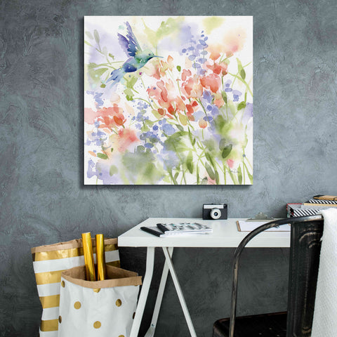 Image of 'Hummingbird Meadow' by Katrina Pete, Giclee Canvas Wall Art,26x26