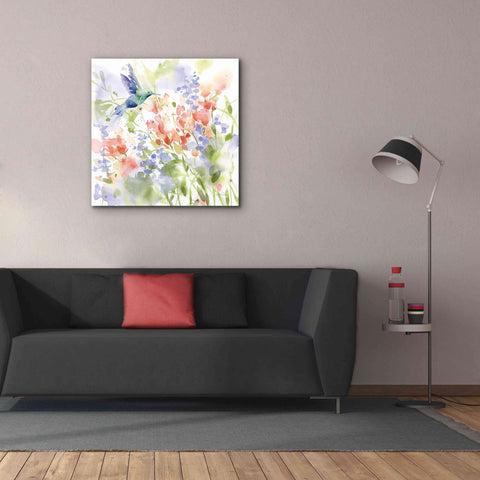 Image of 'Hummingbird Meadow' by Katrina Pete, Giclee Canvas Wall Art,37x37