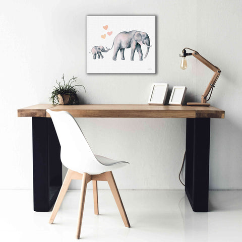 Image of 'Elephant Love' by Katrina Pete, Giclee Canvas Wall Art,24x20