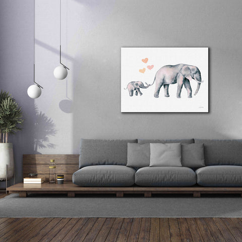 Image of 'Elephant Love' by Katrina Pete, Giclee Canvas Wall Art,54x40