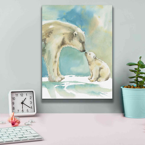 Image of 'Polar Bear Love' by Katrina Pete, Giclee Canvas Wall Art,12x16