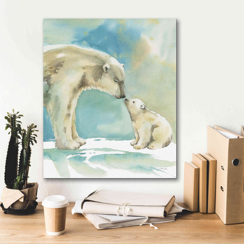 Image of 'Polar Bear Love' by Katrina Pete, Giclee Canvas Wall Art,20x24