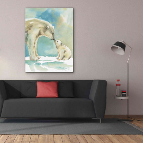 Image of 'Polar Bear Love' by Katrina Pete, Giclee Canvas Wall Art,40x54