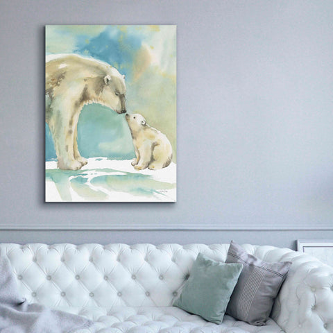 Image of 'Polar Bear Love' by Katrina Pete, Giclee Canvas Wall Art,40x54