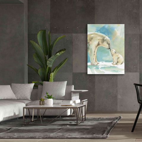 Image of 'Polar Bear Love' by Katrina Pete, Giclee Canvas Wall Art,40x54