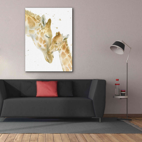 Image of 'Giraffe Love' by Katrina Pete, Giclee Canvas Wall Art,40x54