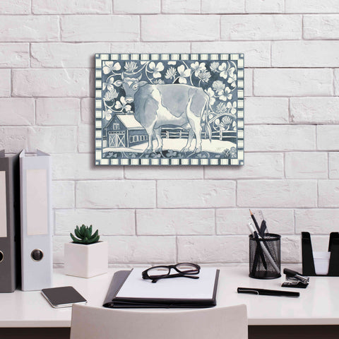 Image of 'Farm Life II Stripe Border' by Miranda Thomas, Giclee Canvas Wall Art,16x12