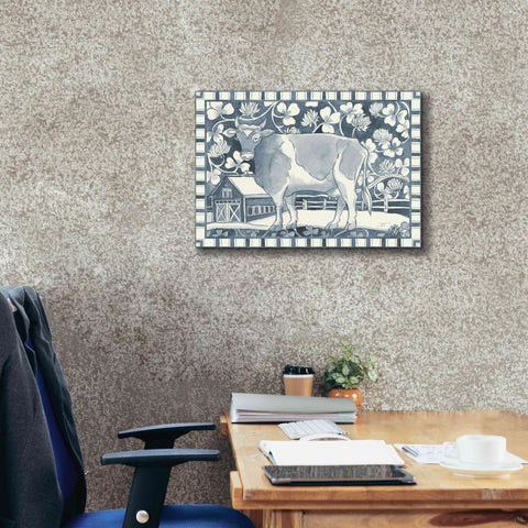 Image of 'Farm Life II Stripe Border' by Miranda Thomas, Giclee Canvas Wall Art,26x18
