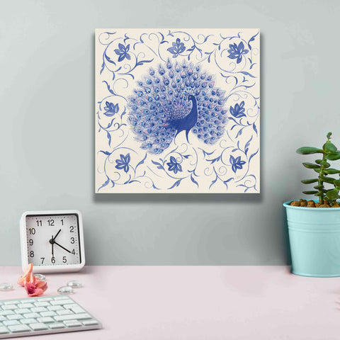 Image of 'Peacock Garden I' by Miranda Thomas, Giclee Canvas Wall Art,12x12