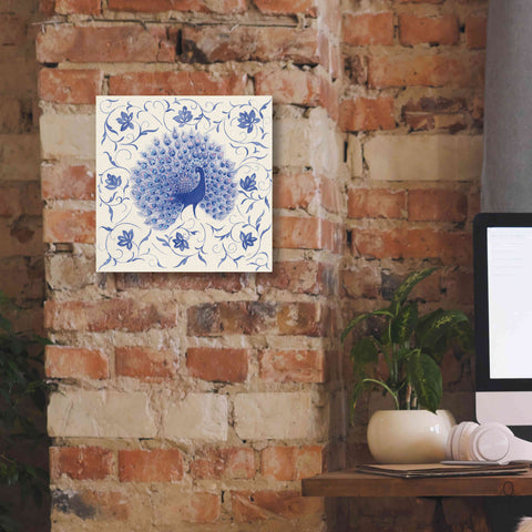 Image of 'Peacock Garden I' by Miranda Thomas, Giclee Canvas Wall Art,12x12